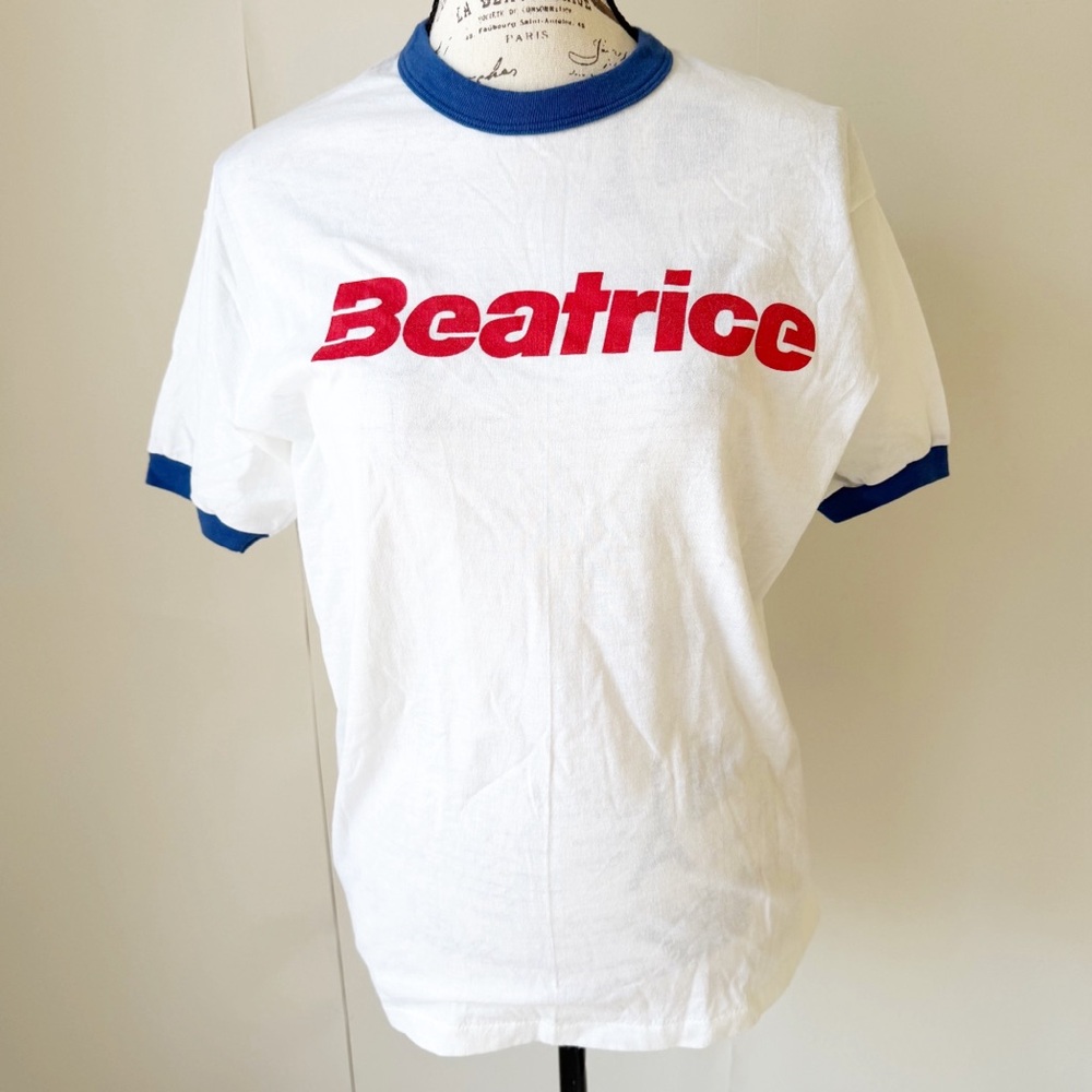Vintage 1980’s “Beatrice” Ringer Tshirt. XL